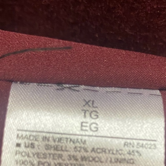 Old Navy-Pea Coat-Maroon-Size XL - Picture 4 of 4